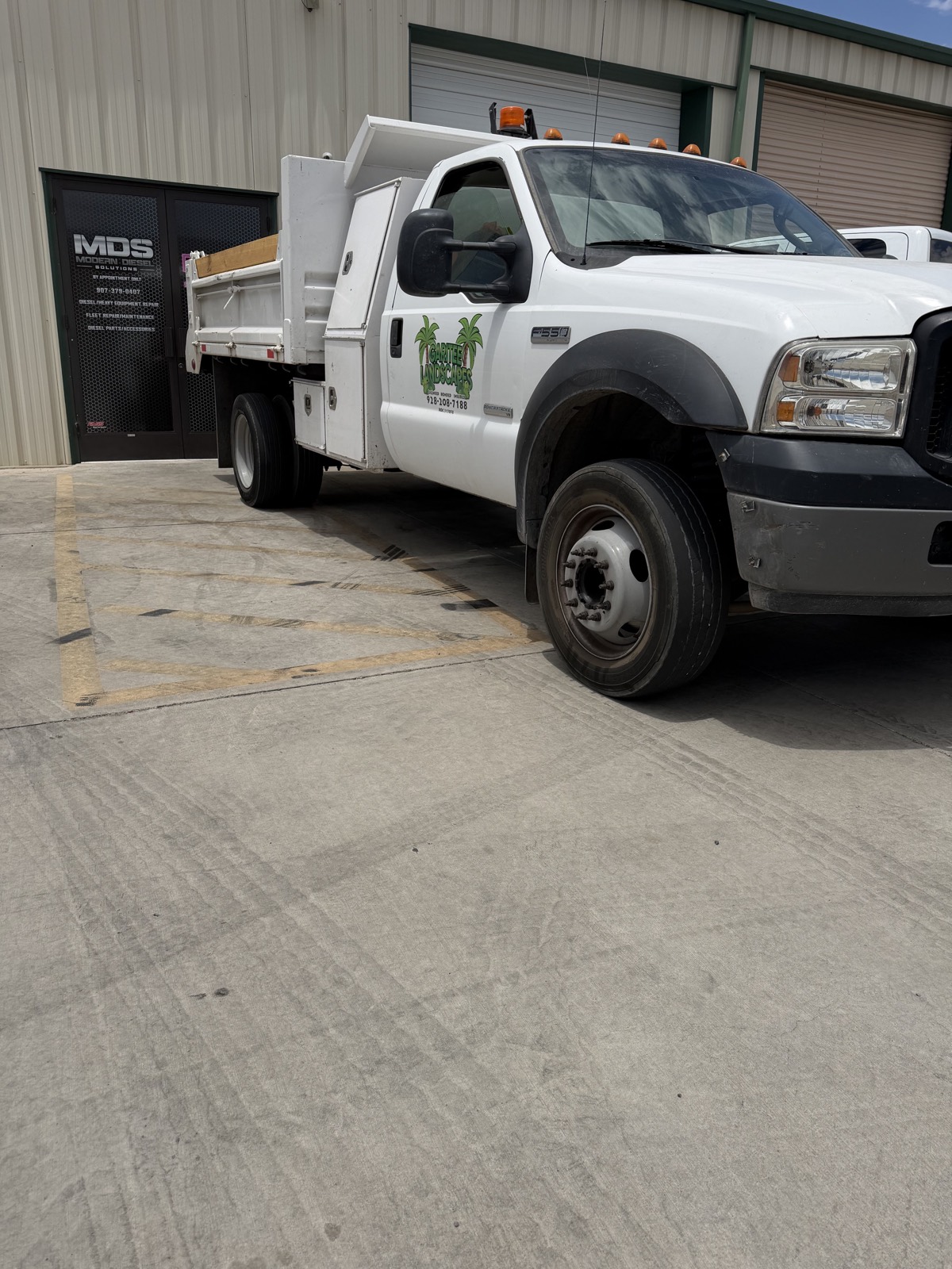 Fleet service truck outside Modern Diesel Solutions