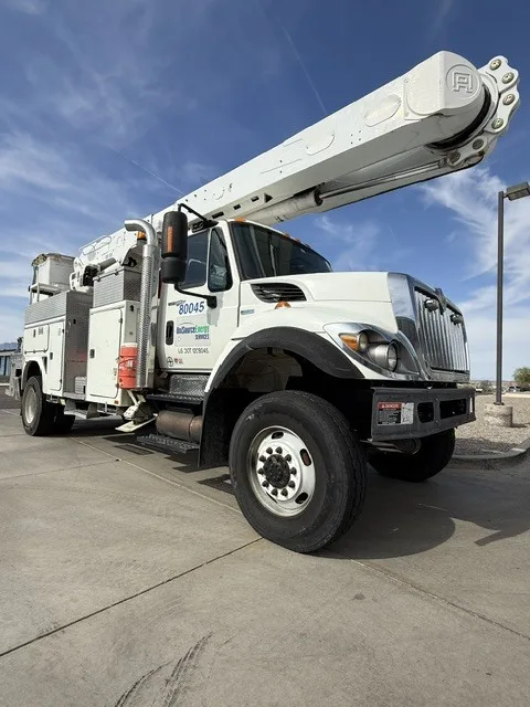 Diesel bucket truck serviced by Modern Diesel Solutions